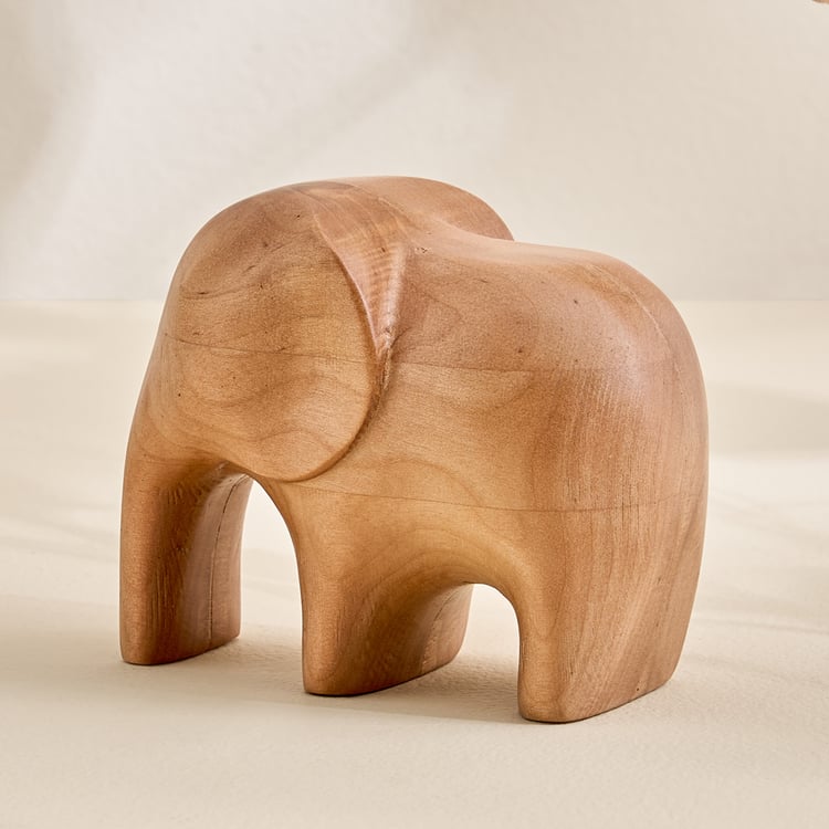 Driftwood Wooden Elephant Figurine