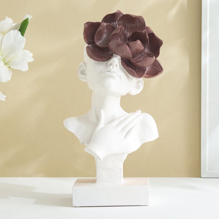 Windflower Fluer Polyresin Floral Lady Figurine
