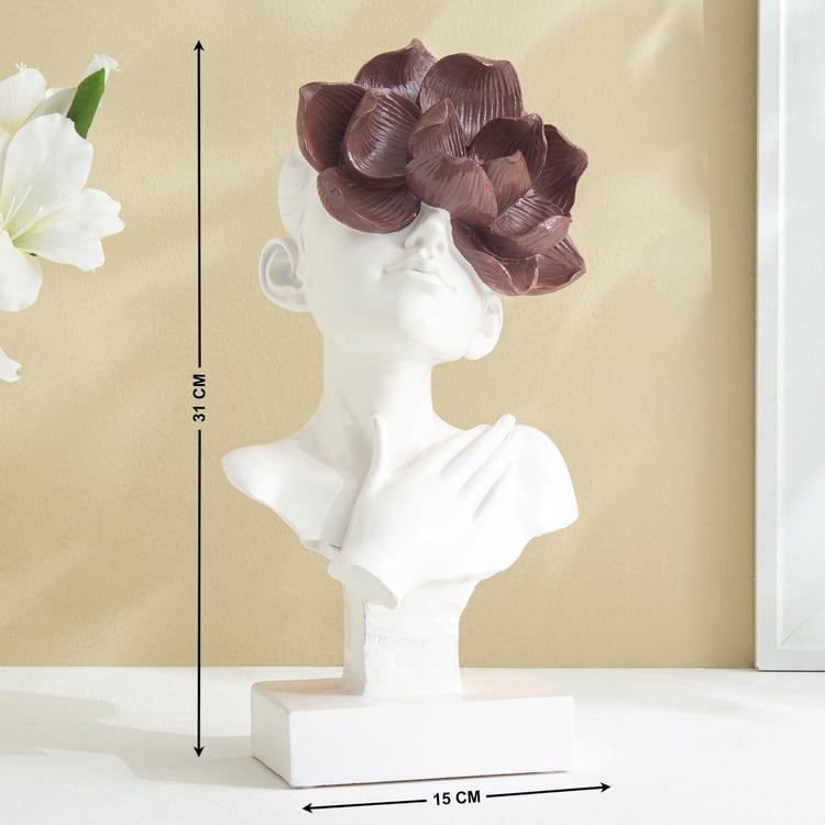 Windflower Fluer Polyresin Floral Lady Figurine