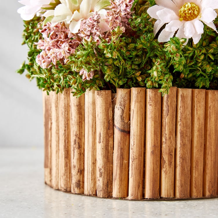 Gloria Floret Natural Dried Flowers with Bamboo Basket