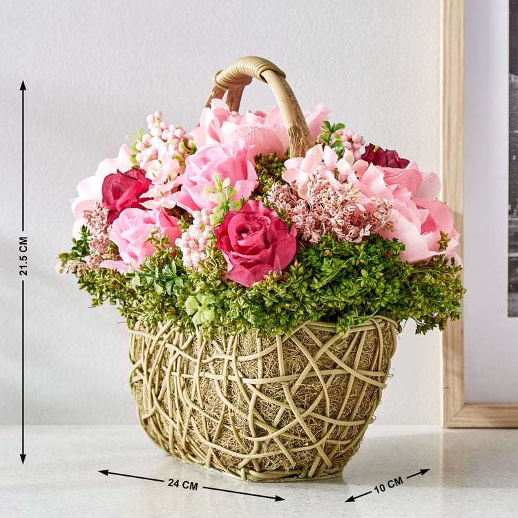 Gloria Floret Natural Dried Flowers with Basket