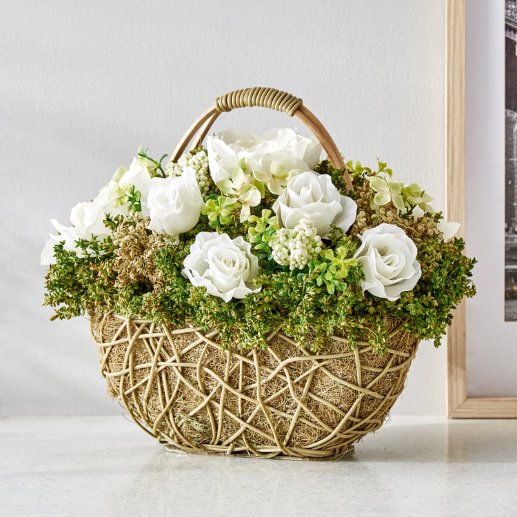 Gloria Floret Natural Dried Flowers with Basket
