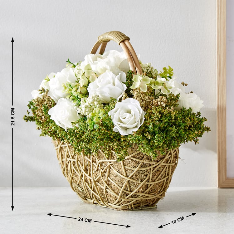 Gloria Floret Natural Dried Flowers with Basket