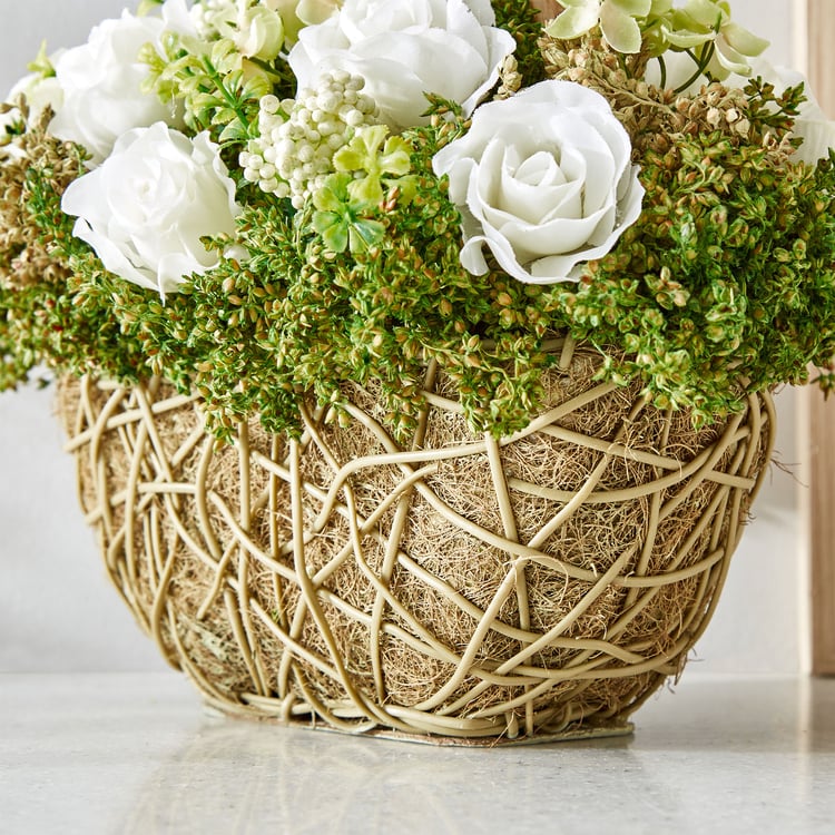 Gloria Floret Natural Dried Flowers with Basket