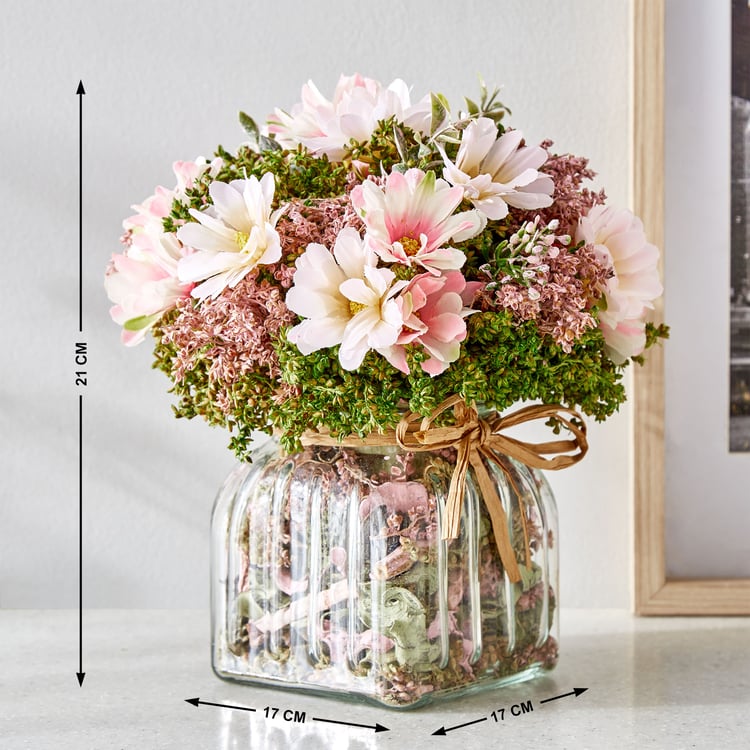 Gloria Floret Natural Dried Flowers in Glass Jar