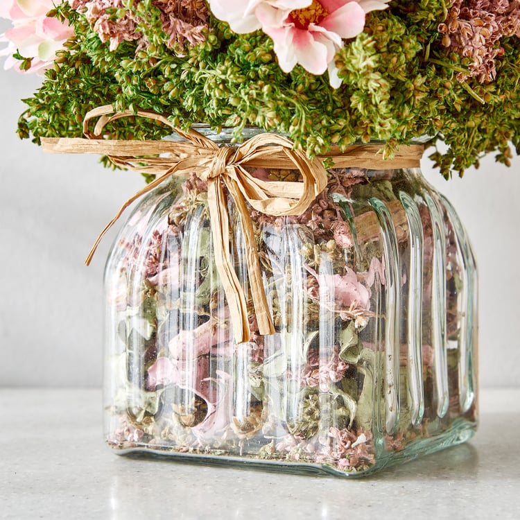 Gloria Floret Natural Dried Flowers in Glass Jar