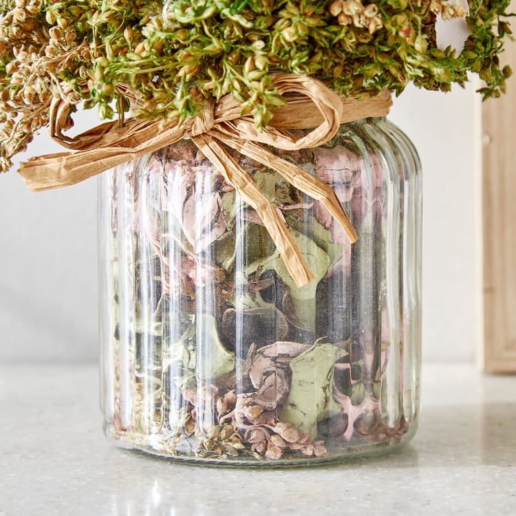 Gloria Floret Natural Dried Flowers in Glass Jar
