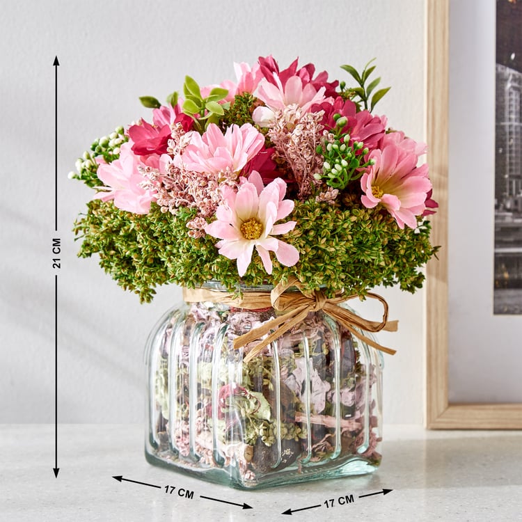Gloria Floret Natural Dried Flowers in Glass Jar