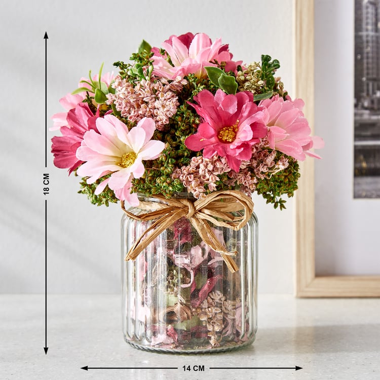 Gloria Floret Natural Dried Flowers in Glass Jar