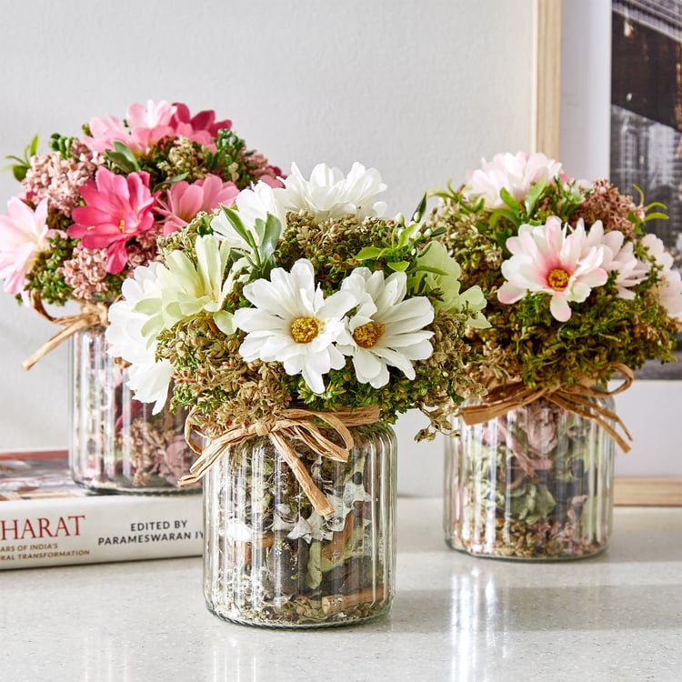 Gloria Floret Natural Dried Flowers in Glass Jar