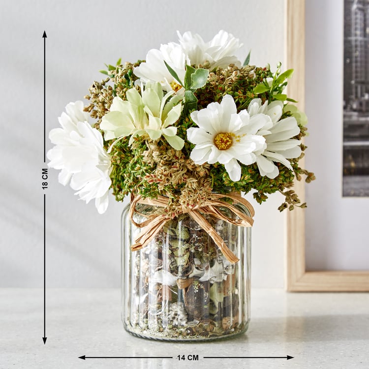 Gloria Floret Natural Dried Flowers in Glass Jar
