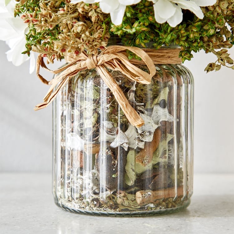 Gloria Floret Natural Dried Flowers in Glass Jar