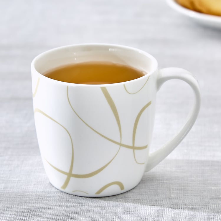 Heva Bone China Printed Coffee Mug - 240ml