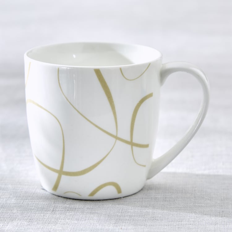 Heva Bone China Printed Coffee Mug - 240ml