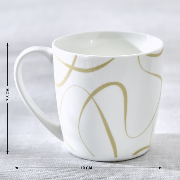 Heva Bone China Printed Coffee Mug - 240ml