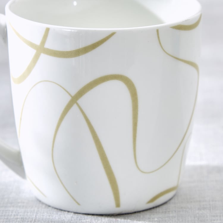 Heva Bone China Printed Coffee Mug - 240ml