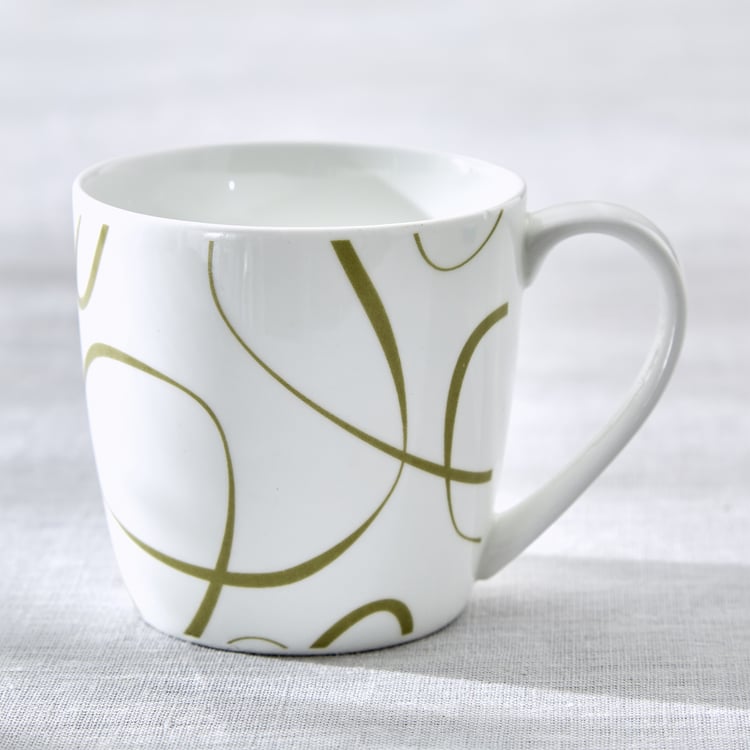 Heva Bone China Printed Coffee Mug - 240ml