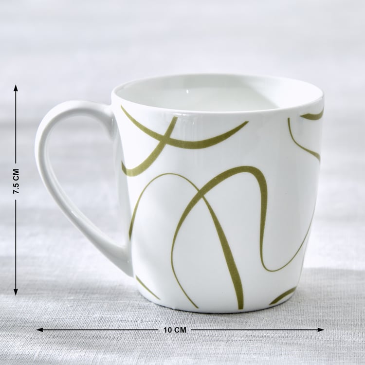 Heva Bone China Printed Coffee Mug - 240ml