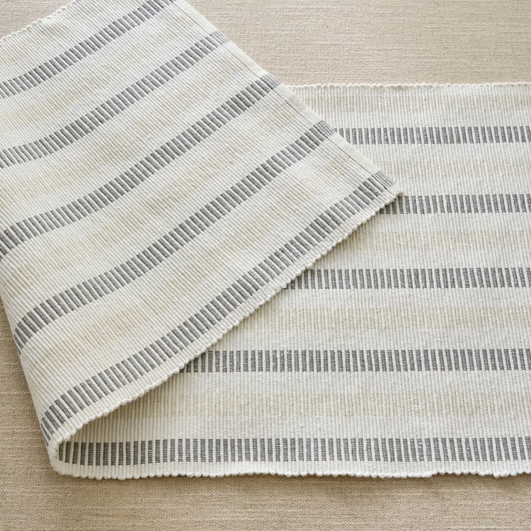 Drake Ecliptic Saga Monochrome Cotton Ribbed Table Runner