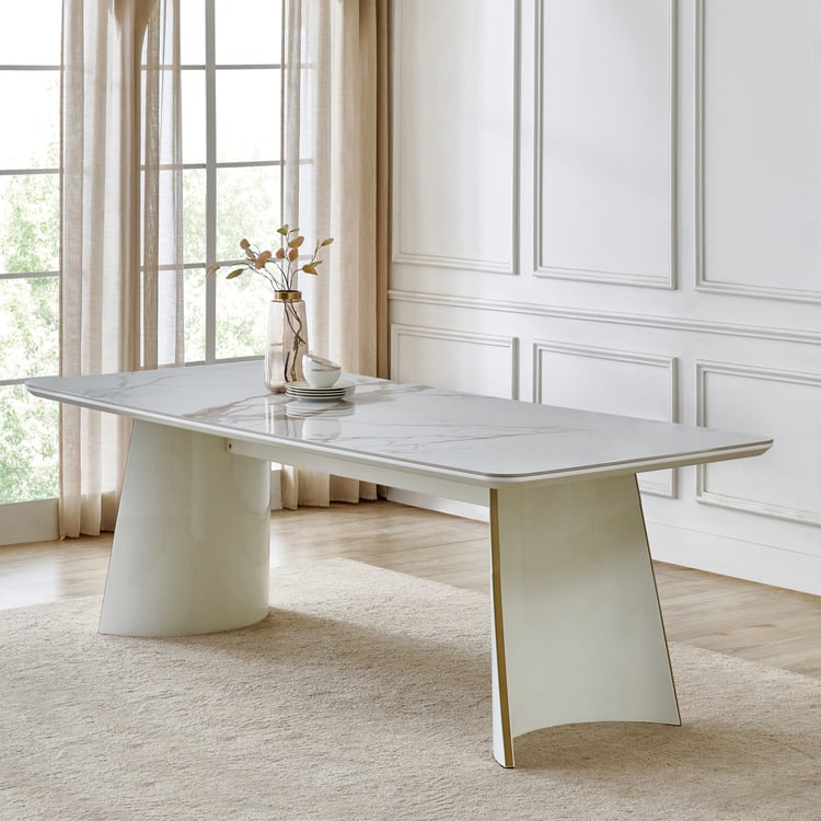 Senorita Sintered Stone Top 8-Seater Dining Table - Beige