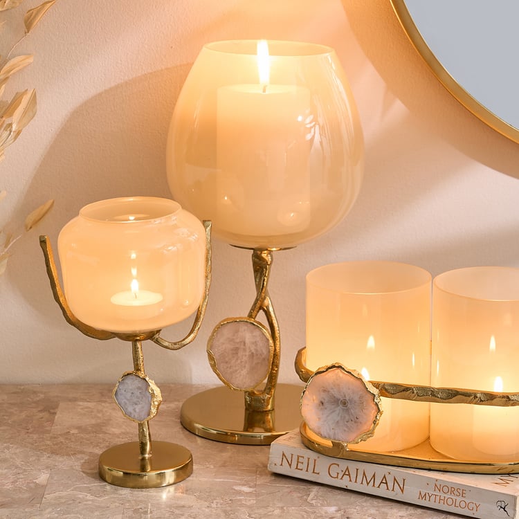 Eternity Vogue Gwen Glass and Metal Votive Candle Holder
