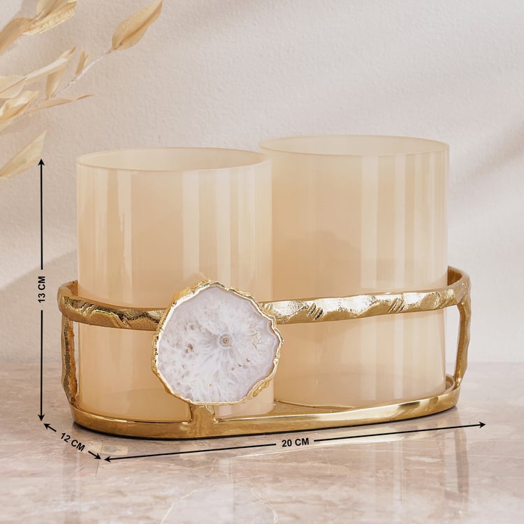 Eternity Vogue Gwen Glass and Metal Votive Candle Holder