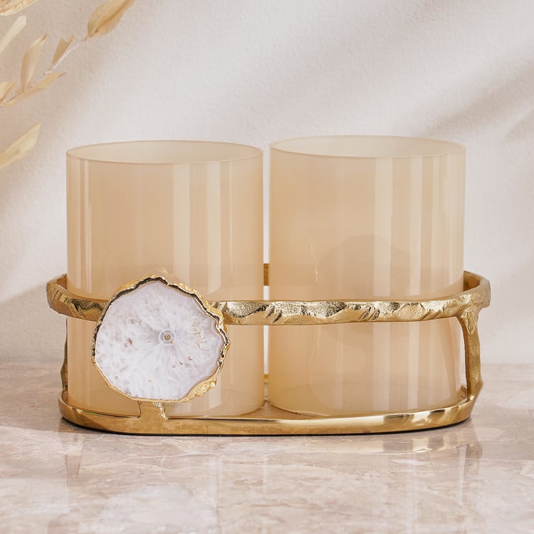 Eternity Vogue Gwen Glass and Metal Votive Candle Holder