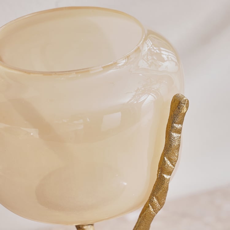 Eternity Vogue Gwen Glass and Metal Candle Holder