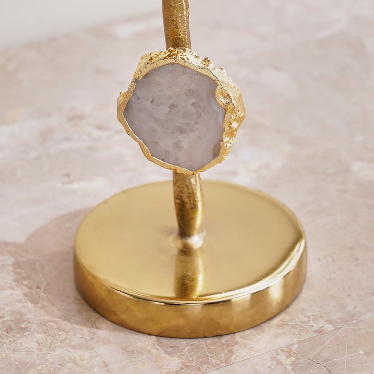 Eternity Vogue Gwen Glass and Metal Candle Holder