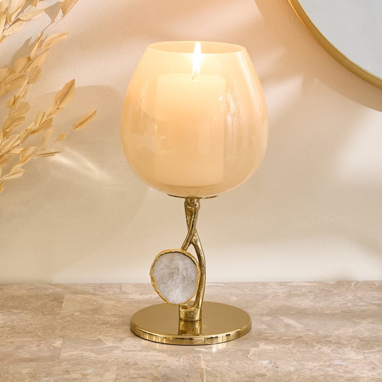 Eternity Vogue Gwen Glass Hurricane Candle Holder