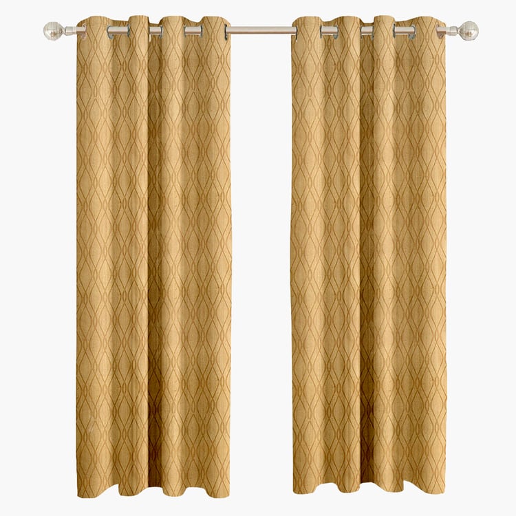 CORTINA Set of 2 Printed Light Filtering Window Curtains - 5ft