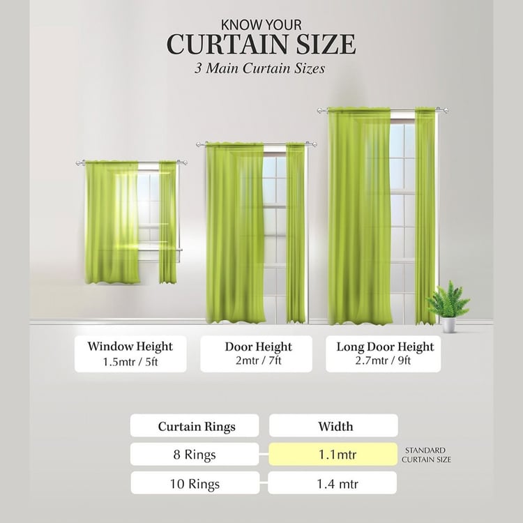 CORTINA Set of 2 Printed Light Filtering Window Curtains - 5ft