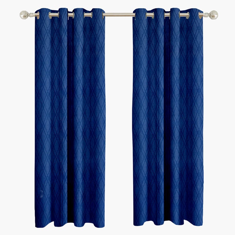 CORTINA Set of 2 Printed Light Filtering Window Curtains - 5ft