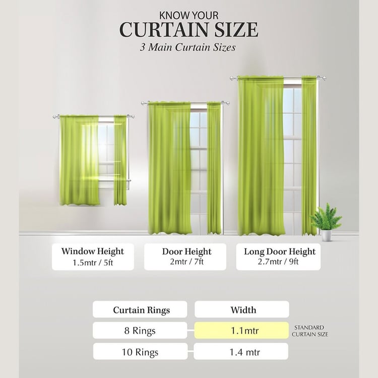 CORTINA Set of 2 Printed Light Filtering Window Curtains - 5ft