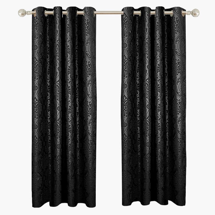 CORTINA Set of 2 Printed Light Filtering Window Curtains - 5ft