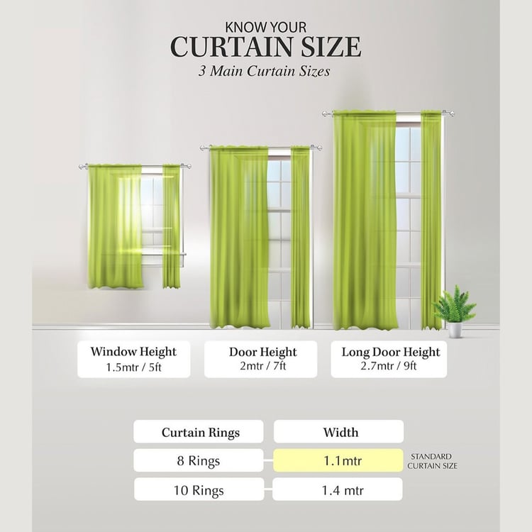 CORTINA Set of 2 Printed Light Filtering Window Curtains - 5ft