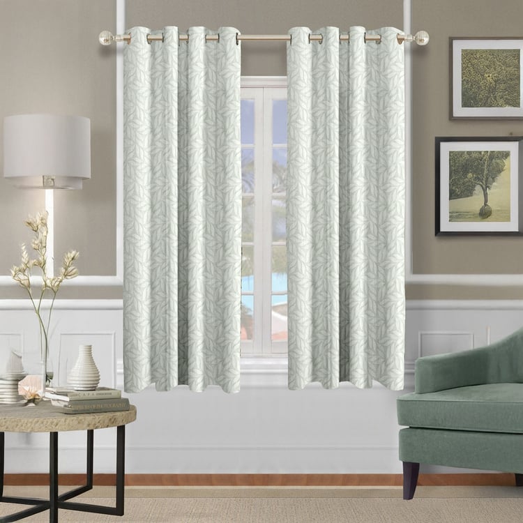 CORTINA Set of 2 Printed Light Filtering Window Curtains - 5ft