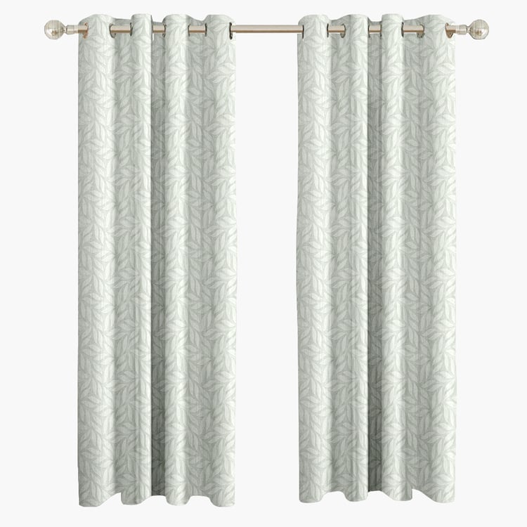 CORTINA Set of 2 Printed Light Filtering Window Curtains - 5ft