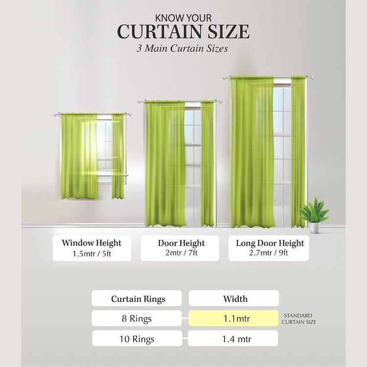 CORTINA Set of 2 Printed Light Filtering Window Curtains - 5ft