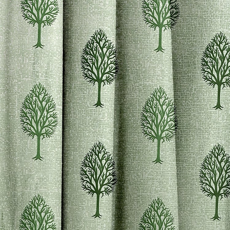 CORTINA Set of 2 Printed Light Filtering Door Curtains - 7ft
