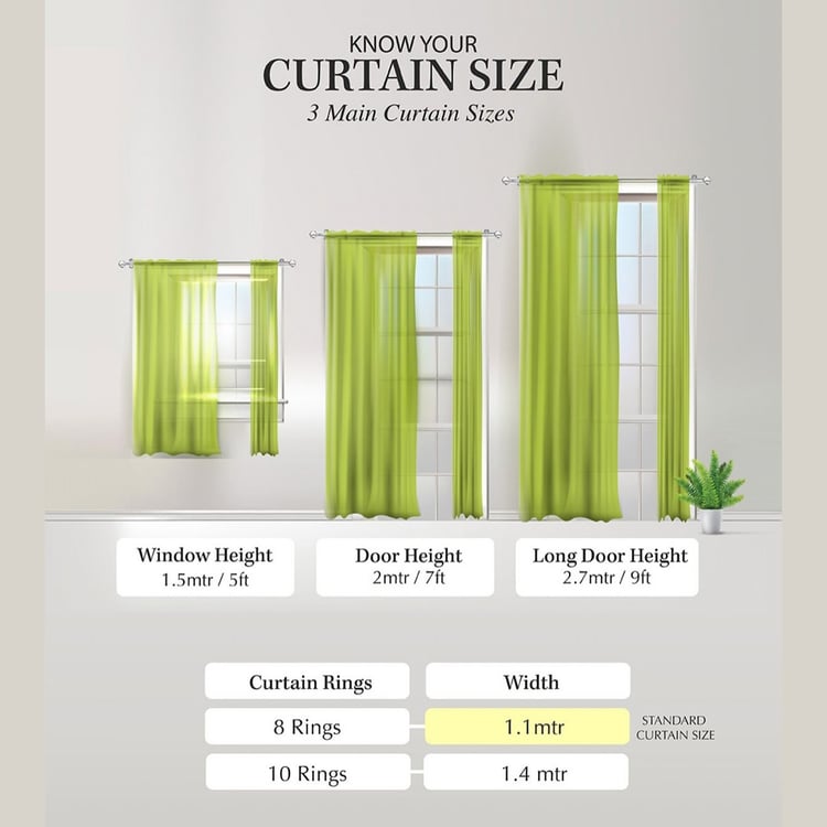 CORTINA Set of 2 Floral Print Light Filtering Door Curtains - 7ft