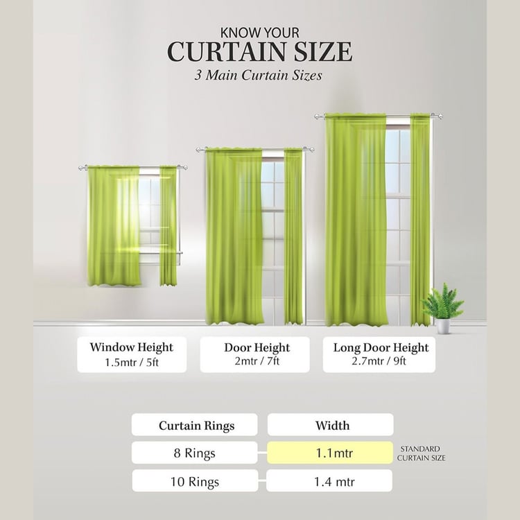 CORTINA Set of 2 Printed Light Filtering Window Curtains - 5ft