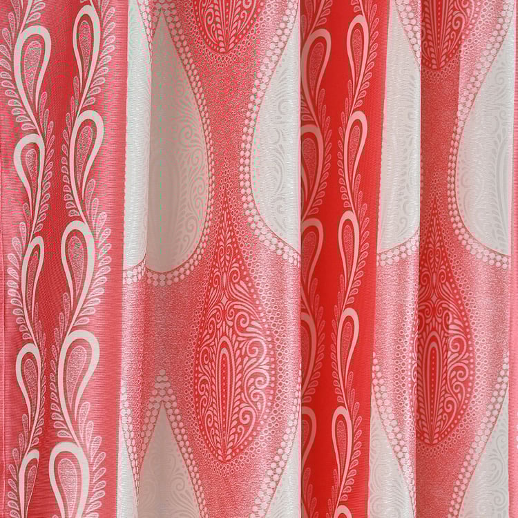 CORTINA Set of 2 Printed Light Filtering Window Curtains - 5ft