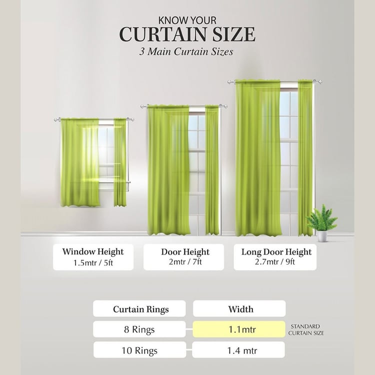 CORTINA Set of 2 Printed Light Filtering Window Curtains - 5ft