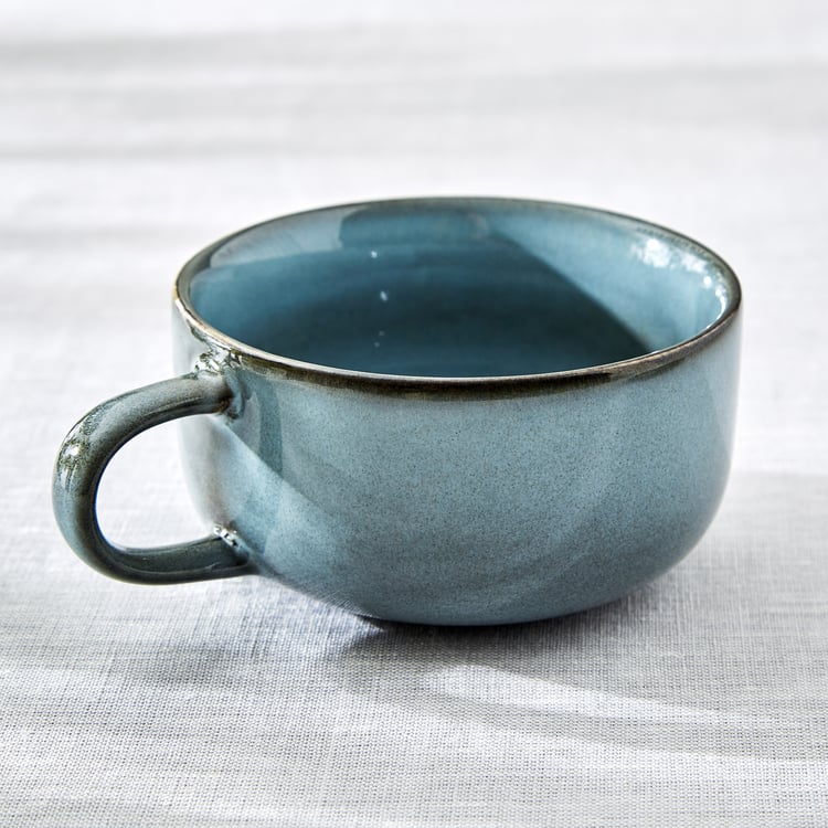 Cadenza Seafoam Stoneware Printed Cup and Saucer - 280ml