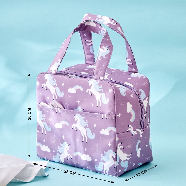 Back To School Feast Fabric Printed Lunch Bag