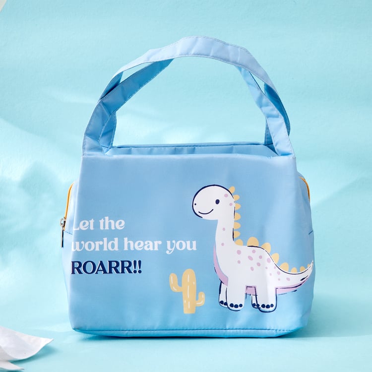 Back To School Feast Fabric Dinosaur Print Lunch Bag