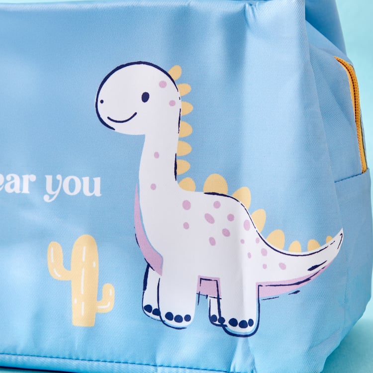 Back To School Feast Fabric Dinosaur Print Lunch Bag