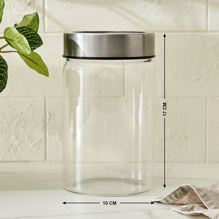 Palestine Lumina Borosilicate Glass Jar with Lid - 950ml