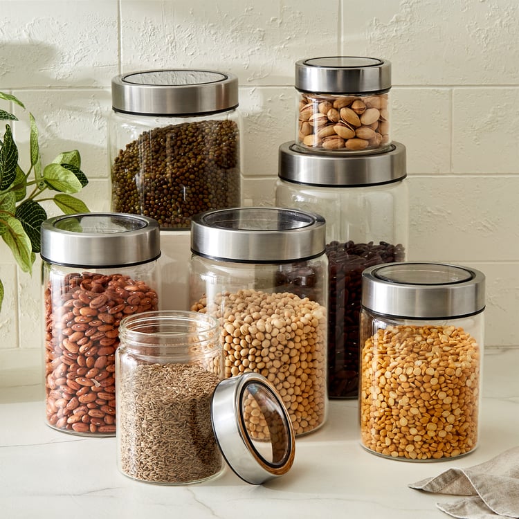 Palestine Lumina Borosilicate Glass Jar with Lid - 950ml